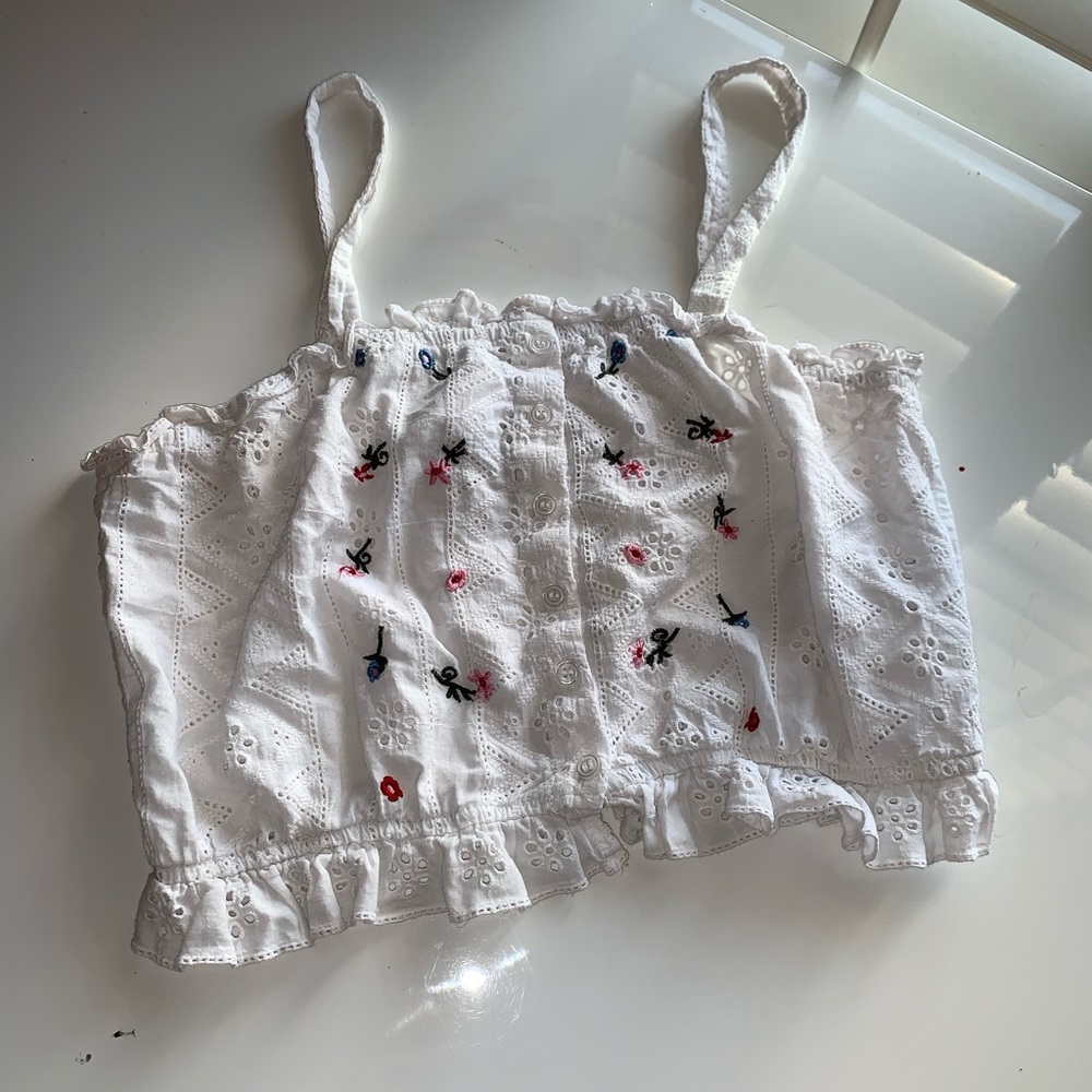 Eyelet crop top